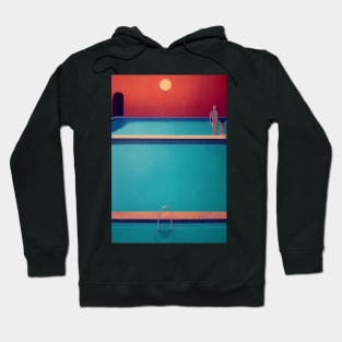 Figures Standing By Pool Hoodie